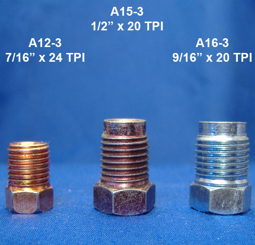 Identifying American thread brake nuts.